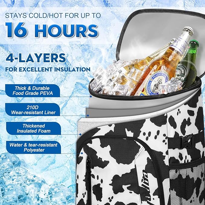 Capolo Cooler Backpack for Men Women Insulated Backpack Cooler Leak Proof Thermal Bag Beverage Soft Cooler Bag Lunch Backpack for Camping 30/45 Cans