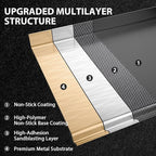 Utheer 25" x 16" Cast Iron Griddle for Gas Grill and Stove Top, Universal Flat Top Griddle with Pre-Seasoned Nonstick Coating, X-Shaped Reinforced Ridges, Perfect for Healthy Cooking, Parties, Camping