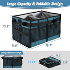 Lorbro Grill Caddy, BBQ Caddy with Paper Towel Holder, Portable Picnic Basket for Utensil and Condiment, Barbecue Grilling Tool Accessories Storage Organizer for Outdoor Griddle, Tailgate, Camping, RV