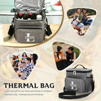Personalized Insulated Cooler Bag, Custom Name Portable Insulated Camping Bag Suitable for Picnic Beach Hiking Travel