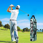 Golf Cooler Bag Plus Ice Pack Soft Sided Insulated Cooler Bag- Holds 6 Pack of Cans or 2 Wine Bottles - Grey Camo Golf Beer Sleeve Black Fits Discreetly in Golf Bags