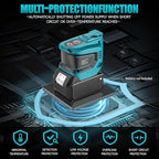 Ecarke 200W Portable Power Inverter Compatible with Makita 18V Battery, DC 18V to AC 110V Power Station with 1 AC Outlet, 2 USB, 1 Type-C & LED Light, for Outdoor Emergency Use (No Battery)