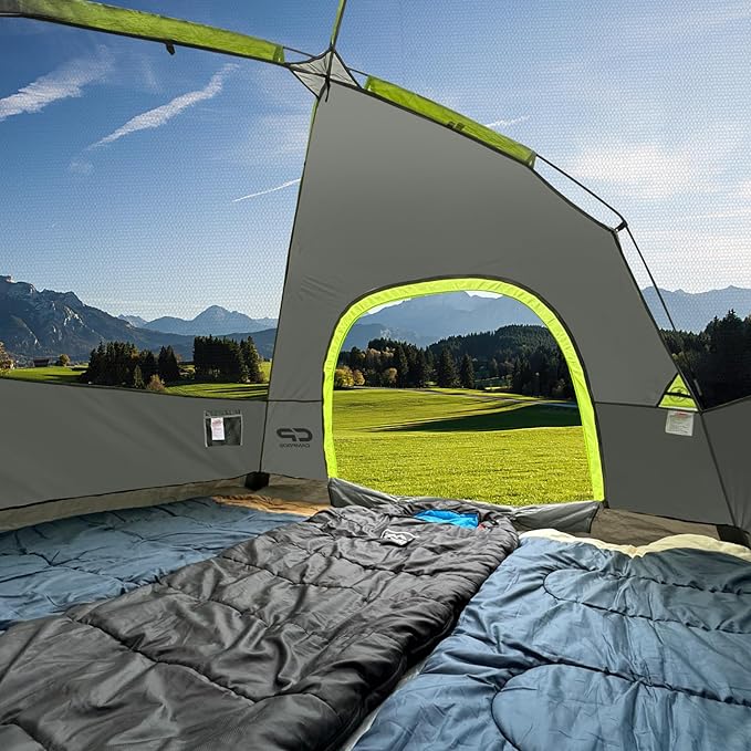 Tents for Camping 4 Person Tent Waterproof Windproof Double Layer Camping Tent, Easy Setup Dome Tent with Large Mesh Windows & Wider Door for Outdoor Camping & Hiking
