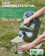 UPWOIGH Camping Water Container, 8.2 Gallon Water Jug(17.2x14.6x9.9 in), Truly No Leakage Water Storage, Big Green Water Tank,BPA Free Portable Emergency Water Storage for Camping, Hiking,Hurricane