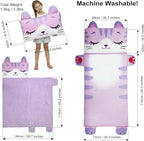 Kids Sleeping Bag, Toddlers Nap Mat, Girls Sleeping Mat for Daycare Preschool, Slumber Bag, Pillow, Blanket 3 in 1