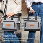 Insulated Cooler Bag for Men Women, 15L Soft Cooler Bag with Adjustable Shoulder Strap, Leakproof for Work, Camping, Travel, Picnic