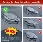 Double Sleeping Pad Camping, Self Inflating 6'' Extra-Thick 2 Person Pillow Built-in Foot Pump Waterproof Inflatable Sleeping Mat Backpacking, Tent, Hiking, Portable Camping Pad (Orange-Black)