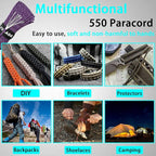 VVAAGG Reflective Paracord Rope 100FT, 7 Strand Nylon para Cord Lanyard Utility 550 Parachute Cord, 4mm Thin Tent Rope for Outdoor Camping Hiking