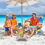 Tangkula Backpack Beach Chair with Table, 5-Position Lay Flat Beach Chairs with Cooler Bag, 2 Cup Holders, Towel Bar, Lightweight Low Folding Beach Chair with Backpack Straps