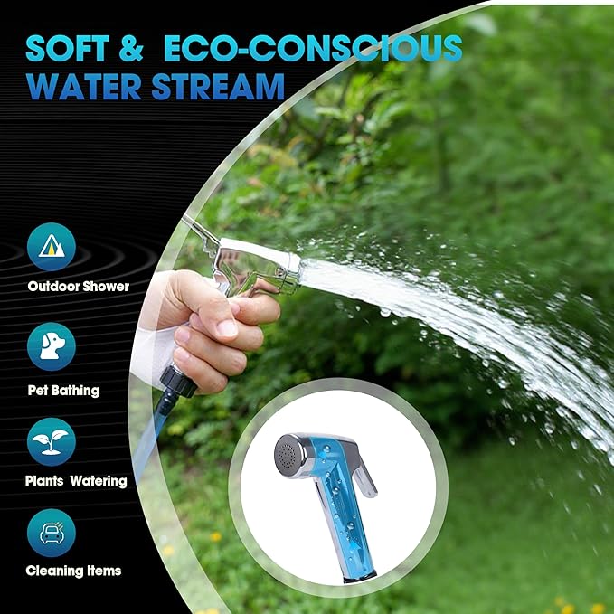 Teamaze Portable Shower,12L/3.2 Gal Solar Camping Shower Bag with Auto Pressure Pump,Portable Outdoor Shower for Camping,Beach,Hiking,RV,Pet Bath