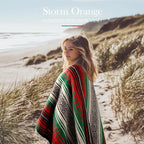 Hydration Nation Authentic Extra Large Mexican Blanket (70"x50") - Handwoven Yoga, Serape- Artisanal Falsa, Beach, Camping, Picnic, Outdoor - Storm Orange