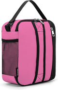 BEIMILY Lunch Box for Men Women Adults,Small Insulated Lunch Bag for Office Work Picnic,Reusable Portable Lunchbox,Soft Cooler Tote Bag(Pink)