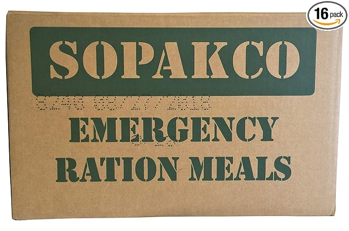 6/2021 Pack Date - 6/2026 expiration MREs with 16 MREs-Reduced Sodium Food Rations-Meals Ready To Eat-2021 Manufacture Date