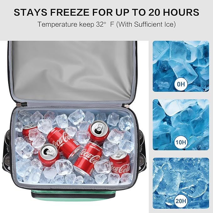Large 52cans Waterproof Insulated Cooler Backpack for Men & Women, Leak Proof Backpack Cooler, Soft, 8Gal