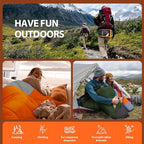 Single Sleeping Bag for Adults Kids 3-Season, Lightweight Waterproof Ripstop, Dual Zipper Bottom Vent, Compression Sack, Portable Camping Hiking Backpacking Gear
