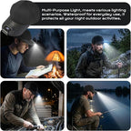 Clip On Light for Baseball Cap, Super Bright Rechargeable LED Headlamp Hat, 180° Adjustable Hands-Free Light, Waterproof Design for Running, Camping, Fishing, Hunting, Cycling