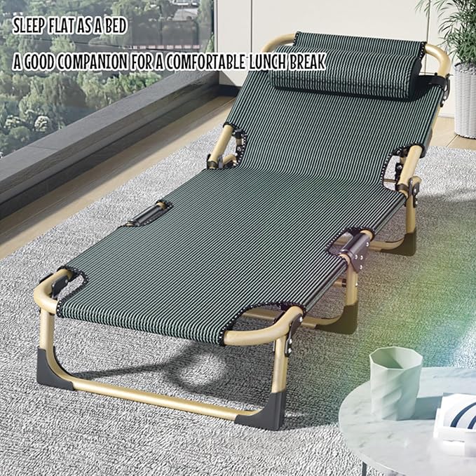 Camping Cot, Portable Folding Outdoor Bed, 5-Position Folding Chaise Lounge Chair, Portable Sleeping Cot For Travel Outdoor Office Indoor Fishing (Color : A1, Size : 193x68x30cm)
