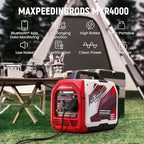 maXpeedingrods 4000 Watt Portable Inverter Generator Gas Powered, with CARB Compliant, App Remote Data Monitor, Compact and Lightweight for Outdoor Camping, Family Power Failure in Extreme Weather