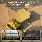 Naturehike Dune Hot Tent with Stove Jack,Double Layer 4 Season Tent,Waterproof 2-4 Person Tents for Camping