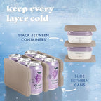 Cool Coolers by Fit & Fresh XL Slim Ice Packs, Quick Freeze Reusable Ice Packs for Lunch Boxes & Coolers, Long-Lasting, Space Saving Cooler Ice Packs, Taupe, 4Pk