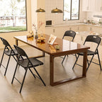 Bonnlo 8-Pack Black Plastic Folding Chairs, Portable Seat with Sturdy Steel Frame for Indoor & Outdoor Use, Perfect for Banquet, Party, Wedding, Office, and Camping