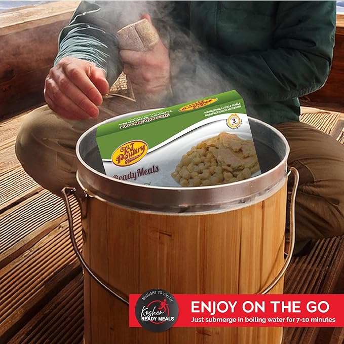 KJ Poultry Kosher Ready Meals - (20 Pack Variety) Prepared Entree Fully Cooked, Shelf Stable Microwave Dinner Travel, Military, Camping, Emergency Survival KJ