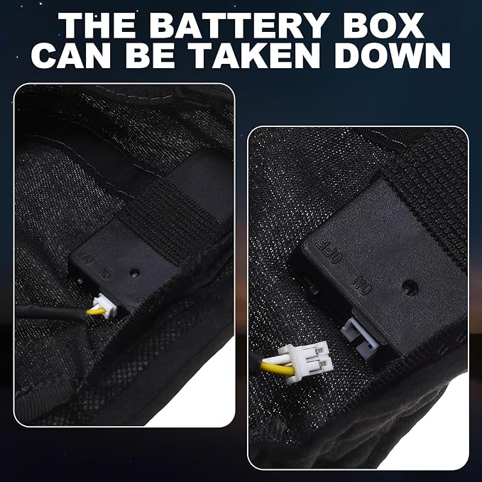 Syhood 2 Pieces LED Baseball Caps Flashlight Hats Hands Free Baseball Caps with Light Built in 5 Battery Powered Headlamp LED Hats Light for Men Fishing Jogging Camping Hand Work