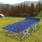 LILYPELLE Folding Camping Cot W/Mattress, 78" L x 32" W x 18" H Cot Bed, Heavy Duty Wide Camping Cot XXL for Adults, Portable Sleeping Cot Bed for Travel Camping/Office, Home Nap