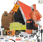 48 Hour Survival Kit - 228 Pieces Survival Gear and Supplies, 45L Go Bag Emergency Backpack, First Aid, Water Filter, Food, Tools, Tent, Camping Essentials, Emergency Preparedness - The Solo