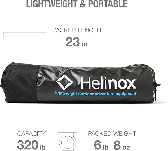 Helinox Cot Max Lightweight, Compact, Collapsible, Portable Camping Cot, Black