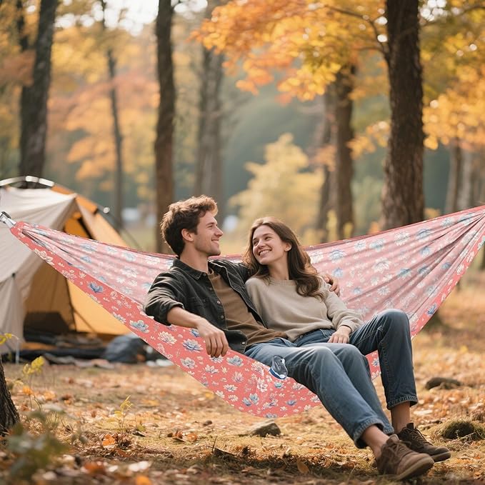 Cute Succulents Hammocks for Camping with Hanging Rope Portable Hammock for Camping Travel Accessories