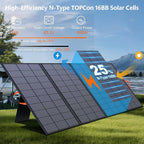 400W Portable Solar Panel for Power Station, 36V ETFE Foldable Solar Panel Charger,25% High Efficiency,MC4 Output, IP68 Waterproof, for Outdoor Camping, RV