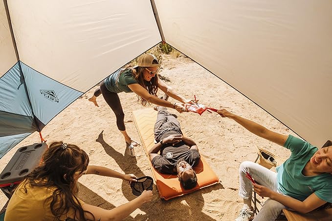 Kelty Sunshade – Pop Up Portable Shade UV Shelter for Beach Trips, Soccer Games, Backyard, Camping, Adjustable Side Wall, Wind Protection, 2024 Model | Beach Trips, Soccer Games, Backyard, Camping, Wind Protection