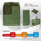 Naturehike Flannel Queen Size Double Sleeping Bag for Adults with Pillows, Doublewide Two Person Sleeping Bag for Couples & Whole Family, All Seasons for Camping, Hunting & Bedding