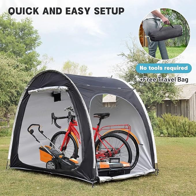 Bike Protection Canopy - Expandable Bicycles Bag, Portable Rainproof Cover | Weather Resistant Shed Organizer, Travel Tent Solution for Yard Children Commuters Gear Transport Accessoire