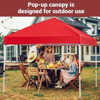 8x8ft Pop-Up Canopy, Outdoor Screen Tent with Mesh Mosquito Netting Sidewalls, Waterproof & UV-Block Shade Shelter for Camping, Picnic, Deck & Backyard Events
