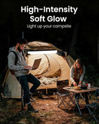 Solar Camping Lantern - Inflatable LED Lamp, USB Rechargeable, 4 Lighting Modes, IP66 Waterproof - Portable Collapsible Tent Light for Hiking, Survival Kits, Hurricane & Power Outage (Black)