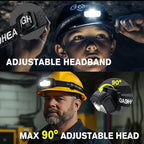 2 Pack Headlamp Rechargeable, 1300 Lumen Lightweight Bright with White Green Red Headlamp Flashlight, Waterproof Head Lamp,14 Modes for Outdoor Camping Running Cycling