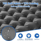 Sleeping Pad for Camping - 4” Thick Inflatable Camping Mat with Built-in Pump & Pillow, Ultralight Self Inflating Camping pad, Backpacking Sleeping Mat for Hiking, Tent, Traveling