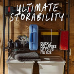 Coleman Snap N Go 45qt Collapsible Hard Cooler, Keeps ice Cold for up to 55 Hours, Holds up to 76 cans, Collapses up to 1/3 its Size, Can Hold up to 200 pounds, Blue Sky