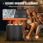 VEVOR 15.8 inch Smokeless Fire Pit Stove Bonfire, Wood Burning Fireplaces with Removable Ash Pan, SUS430 Stainless Steel Inner Portable Outdoor Firepit,for Outdoor Patio Camping High 15.4 inch
