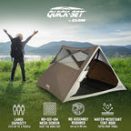 CLAM Quick-Set A-Frame Tent, 8 x 8 Ft Portable Outdoor Hiking Camping Shelter, Apex