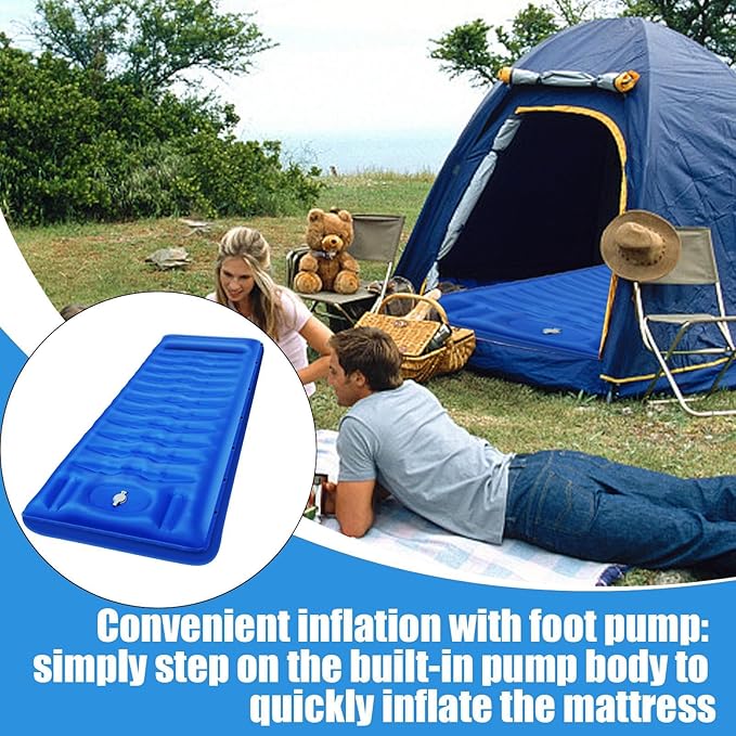Sleeping Pad,Portable Self Inflating Outdoor Survival Gear | Camping Mattress Pad - for Backpacking Tent Hiking Traveling Beach