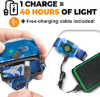 Foxelli USB‑C Rechargeable LED Headlamp – Ultra‑Light 2.4 oz & Bright 180 Lumens – Red/White Light, 5 Modes, IPX5 Waterproof, 40 h Runtime for Trail Running, Camping, Hiking