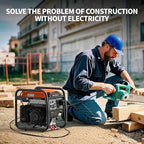 4400 Watts Portable Open Frame Inverter Generator, Gas Powered Generator with ECO Mode, Low Oil Shutoff, Lightweight & Quiet for Home Use and Emergency Backup, Camping, EPA Compliant