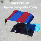 MillionShades® Beach Shade Canopy – Grande 14 ft x 14 ft Wind-Propelled™ Sun Shade for Beach with UPF 50+, 360° Views, Quiet & Lightweight Design, Easy Setup Tent - Windproof Beach Shelter