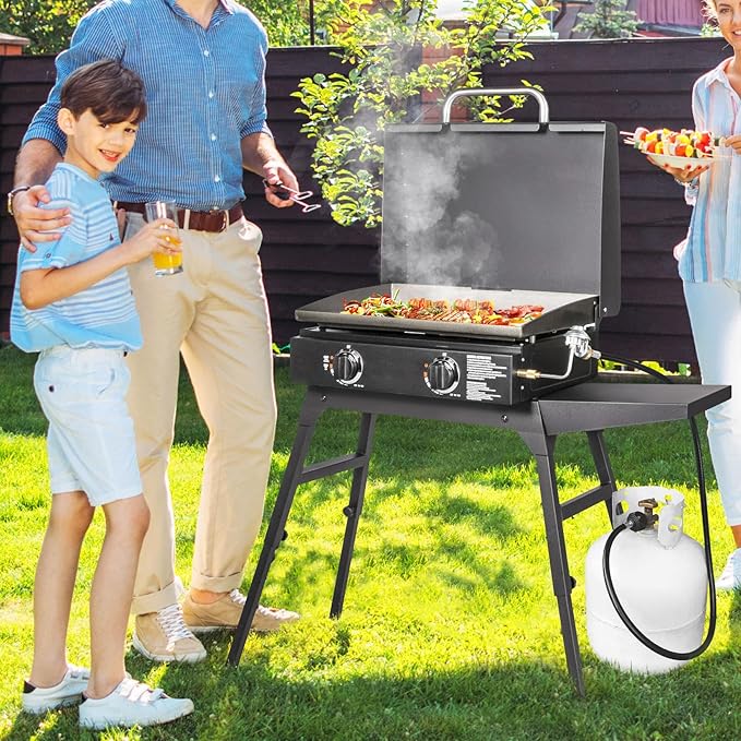 GasSaf 6FT Propane Hose, Propane Adapter Hose 1lb to 20lb Converter, Propane Tank Hose Suitable for Weber Q Grills, Blackstone Griddles, Coleman Stoves, Heaters & More