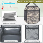 School Backpack for Boys - Camouflage Boys Backpack for Kids Teens Elementary Middle School - 4pcs Camo Students Bookbag with Lunch Box and Pencil Case & Key-chain,18″ Bookbag with Usb Charging Port