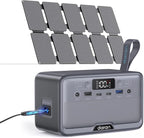 DARAN Portable Power Station 100W with 25W Solar Panel LiFePO4 Battery Power Bank with110V AC Outlets Solar Generator Fast Charging for Hurricane Emergency,Outdoor Use,Off-Grid traveling