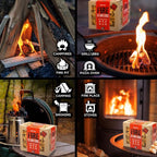 100 pcs Fire Starter - Natural Fire Starters for Campfires, Fire Pit, Pizza Oven, Fireplace, Smoker, BBQ, Pellet Stove & Wood - Fire Starters for Grill, Charcoal Starter